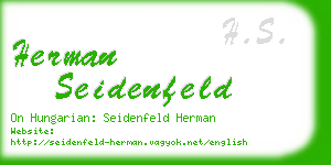 herman seidenfeld business card